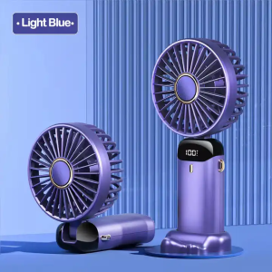 Multifunctional 3in1 Portable Mini Fan Retractable 5-speed Small Folding Fan Rechargable Desk Electric Fan Built-in aromatherapy tablet