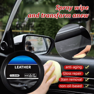 Multi Purpose Leather Cleaner for Car Interior Shoes No Rinse Cleaning Paste for Leather Goods and Sneakers Stain Removal Car Interior Leather Care Daily Maintenance for Leather Goods