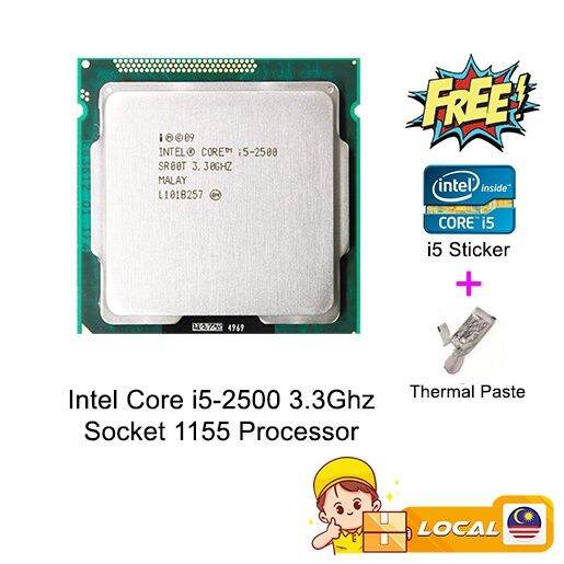 Intel Core i5-2500 3.3Ghz Boost 3.7Ghz CPU Processor LGA1155 Free i5  Sticker + Thermal Paste (Refurbished/Used) | Lazada