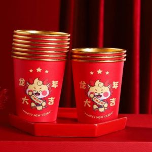 Cốc giấy bình an may mắn mừng năm mới 2024  - Năm con rồng