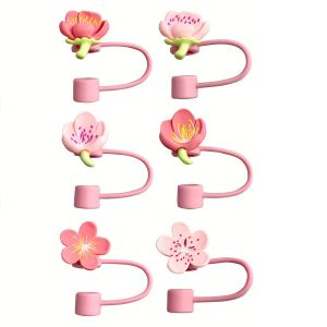 1 cái ống hút silicon miếng bọc tai nghe dễ thương ống hút uống có thể tái sử dụng lời khuyên có nắp đậy chống bụi rơm cắm cho 12mm rơm lời khuyên cho trang trí