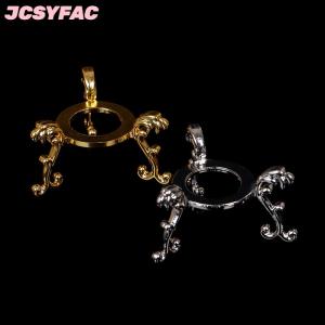 JCSYFAC Đế đỡ trứng đá quý trưng bày mạ vàng giá đỡ quả cầu pha lê đồ trang trí