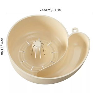Snail Shape Drainer Basket Automatic Rotation Clean Vegetable Kitchen Drain Basket Food Container