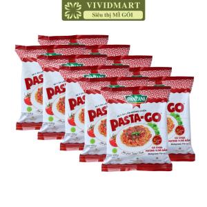 [SET 10 GÓI] - PANZANI - Mì Ý ăn liền không chiên Pasta-go 2 vị: Cà chua bò bằm Cà ri cay Mì Spaghetti ăn liền (105g/gói)
