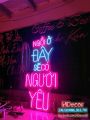 Ngồi Ở Đây Sẽ Có Người Yêu 45x120cm - Đèn Led Neon Trang Trí Quán Cafe Nhiều Màu - Đèn Led Theo Yêu Cầu. 