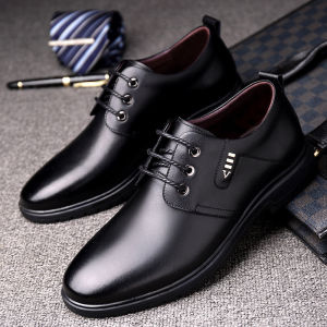Korean Mens Leather Shoes For Men Formal Business Shoes For Men Casual Soft Leather Black Shoes For Men School Shoes