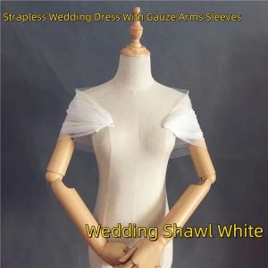 The New Covered Arms Dress Arm Gauze Sleeves FOR Strapless  Wedding Dress Shoulder Strap