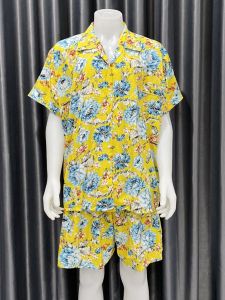 ชุดนอนผ้าไหมอิตาลี รอบอก60นิ้ว แขนสั้นขาสั้น ชุดนอนคนอ้วน ชุดนอนไซซ์ใหญ่