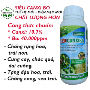 Phân bón vi lượng Siêu Canxi Bo SMC 500ml làm dai cuống chống rụng hoa rụng trái thối trái cứng cây xanh lá quả đẹp ra hoa nhiều và tập trung
