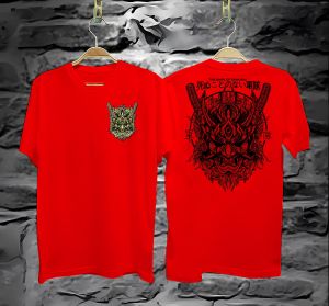 Kaos Atasan oblong pria Lengan pendek Kaos oblong / Kaos pria Mask samurai / Kaos Oblong/ Baju Kaos Tshirt/ Tshirt pria / Tshirt pria