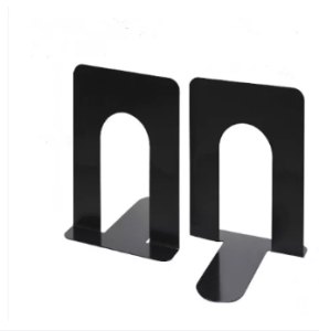 UNIHOME11.PH - 2-Pcs Metal Bookends Iron Bookshelf Book Baffle Book Stand Book By Pair Office Supplies