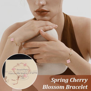 ✨ High-Value Fashion Accessory for Mature Women / Womens Jewelry / Womens Hand Accessories / Fine Bracelet with Pearl Details / Elegant Shine Small Diamond / Stylish Detail / Exquisite Craft / Spring Cherry Blossom Bracelet