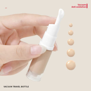 5/10/15ml Clear Foundation Dispenser Bottle/ Portable Travel Essence Sample Container/ Airless Vacuum Eye Gel Cream Empty Tubes