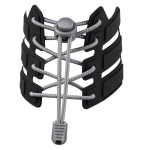 1 Pair Lazy No Tie Shoelaces Elastic Shoelace White Dots for Kids Adult Laces Strings Quick 1 Second Tightness Locking