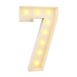 SQMETR 0-9 Numbers LED Light Balloon Light Up Balloons 91cm Giant Birthday Figure Lighted Numbers Marquee Style Birthday Balloon Frame Birthday Decoration
