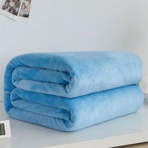 Microfiber Blanket Plain Color Blanket Super Soft Warm Plush Blanket Queen Size Soft Sofa Kumot 150x200cm/180x220cm