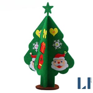 Set cây thông noel để bàn tự làm chất liệu vải nỉ