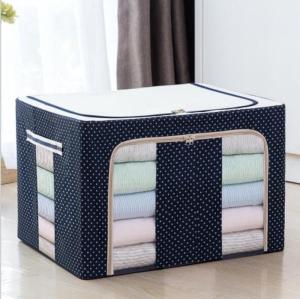 Dudumart 72L Oxford Steel Frame Storage Box Foldable Clothes Organizer ClothesOrganizer Under Bed Organizer