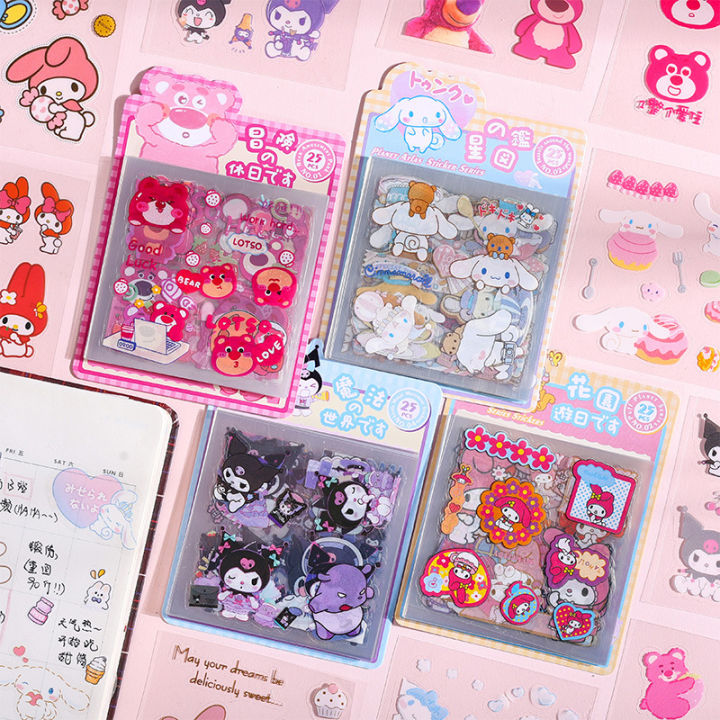 25pcs no repeat Sanrio stickers cute cartoon pocket stickers Cinnamon ...