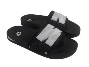 AGNIA - Sandal Slide Pria Silang Terbaru Sol Pvc Karet Hitam - Sandal Selop - Sandal Pria Terbaru