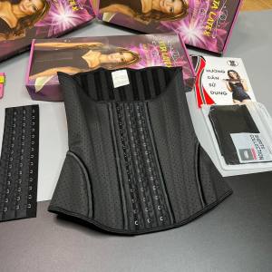 (Tặng: thanh nới+áo liner) Gen nịt bụng Vitalatex mẫu mới 2025 19 xương dài 26cm 29cm mở hông gen che mỡ lưng nách. Được nhập khẩu từ Italia.
