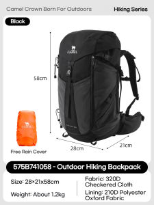 กระเป๋าเป้สะพายหลังปีนเขา34L Crowel CROWN | การเดินป่าและการกระเป๋าปีนหน้าผากลางแจ้งแบบมืออาชีพ | กระเป๋าสะพายหลังตั้งแคมป์การเดินทางความจุขนาดใหญ่พร้อมระบบสนับสนุนสำหรับผู้ชายและผู้หญิง