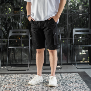 BAPIN Celana Cargo Pendek Pria Iron Navy - Short Cargo Pants