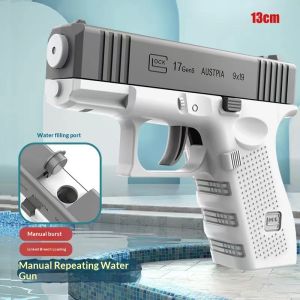 Súng nước bắn liên tiếp thủ công có cơ chế lùi đạn đồ chơi vui chơi ngoài trời cho trẻ em
