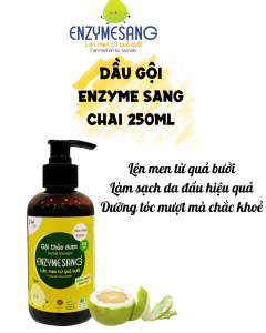 Enzyme Sang Dầu gội đầu thảo dược Lên men từ quả bưởi Làm sạch da đầu hiệu quả Dưỡng tóc óng mượt Chai 250ml Koshka Home