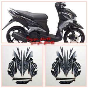 stiker striping motor yamaha XEON GT 125 2014 HITAM LIST BODY STANDAR BERKUALITAS