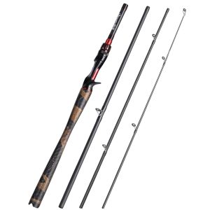 Tongkat Pancing Karbon Tongkat Memancing Berputar 1.98M Casting 4 Bagian M/MH untuk