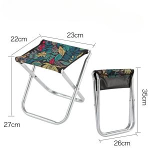 Outdoor Folding Chair Lightweight Portable Folding Camping Stool with Durable Carbon Steel Frame
