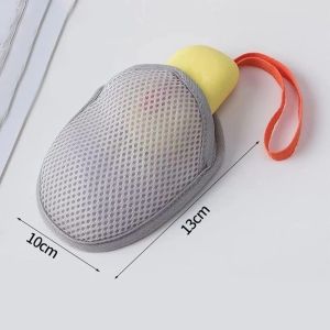 Soap Mesh Pouch with Lanyard Fast Foaming Shower & Travel Holder Net Bath Flower Scrubbing Net Pocket Super Soft for Home Use