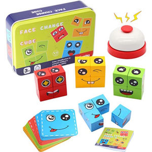 COOlToy Mainan Face Changing Kubus Baru Ekspresi Wajah Berubah Blok Ekspresi Muka Ketangkasan Puzzle Anak Family Game