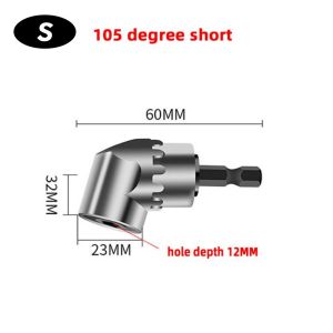 Kepala Extension Mata Bor Siku L Panjang Angle 1/4 Hex Bit Socket Adapter Bentuk L Mesin Bor