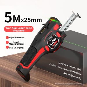 WENYOU Thép carbon Thước đo Có thể sạc lại bằng USB Có thể thu gọn Dụng cụ đo lường bằng Căn chỉnh bằng Thước đo có thể thu gọn Cải tạo nội thất