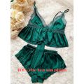 (Set 1)[Hàng đẹp] Set đồ ngủ hai dây lụa mềm mịn sexy cao cấp Bộ mặc nhà gợi cảm quyến rũ ( cherishvayngu ). 