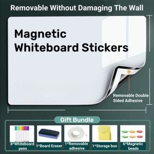 Magnetic wall sticker whiteboard | Removable and wont damage walls | Childrens drawing board + office blackboard