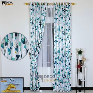 Gorden Murah Mewah Motif Daun Model Smokring