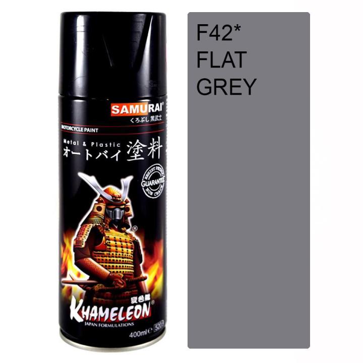 SAMURAI F42* Flat Grey Spray Paint 400ML Flat Colours Excellent