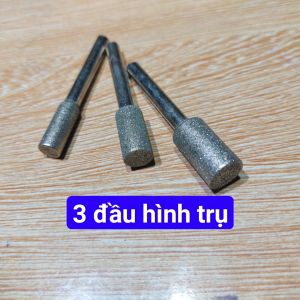 Đầu kim cương hình trụ (mũi mài / điêu khắc đá kim loại  gỗ  mũi mài đa năng hình trụ  hình đạn cán 6ly phần đầu mài  81012 ly) mũi mài các vật liệu cứng  điêu khắc tạo dáng các chất liệu dễ dàng- Cửa Hàng Nam