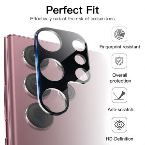 Back 3D Curved Camera Protective Glass For Samsung Galaxy S24 Ultra Samsung Galaxy S24 PLUS Samsung Galaxy S24 S23 S23+ Ultra 5G Full Coverage Lens Protector Ultra-thin Tempered Glass Camera Lens Film for SamsungS23 SamsungS23+ SamsungS23Ultra 5G