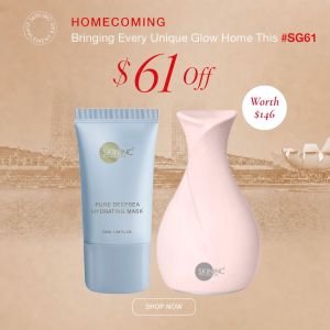 Skin Inc SG61 Exclusive | Cool & Hydrate Duo | Cryo Ice Sake Roller + Pure Deepsea Hydrating Mask | Reduces Puffiness Calms Redness Tightens Pores & Lifts | Deeply Hydrates Soothes Sensitivity & Restores Radiance | $61 OFF