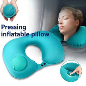 Portable Inflatable Travel Pillow Press Type Inflatable Pillow Multifunction Foldable Home Work Camp Outdoor Supplies