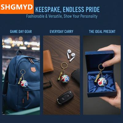 [COD] SHGMYD  2026 World Cup Themed Keychain With Mini Gold Trophy Pendant And Colorful Soccer Ball 
