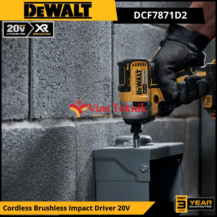 Mesin Bor Cordless Impact river Screw Driver DCF7871 DEWALT - Main Image