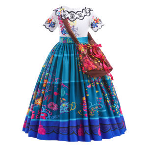 MQATZ Mirabel Carnival Encanto Dress For Girls Children Costume Girl Party Princess Dresses Vestidos Kids Performance Cosplay MFMW002