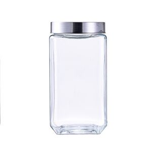 CHENJIE Large Capacity Sealed Glass Jar with Lid Thickened Kimchi Jar Miscellaneous Organizer Transparent Food Bottle Household