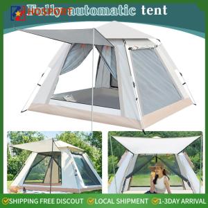 【HOSPORT】Instant Pop Up Tent Automatic Camping Tent with Mesh Window Portable One-Touch Tent 4-6 People for Family Vacation Trip
