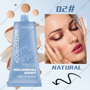 Liquid Foundation  Long Lasting Moisturizing BB Cream Waterproof Natural Light Foundation Thin and Comfortable Upperface Concealer Whitening Make Up